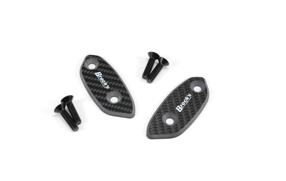 Brocks Mirror Block Off Plate Set Carbon Fiber GSX-R1000/R (17-20