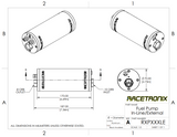 Racetronix Fuel Pump, In-line/External 525 LPH Hellcat E85 Boosted Application