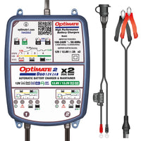 OPTIMATE 2 DUO x2 BANK LITHIUM 2A BATTERY MAINTENANCE CHARGER – 1 Stop Speed